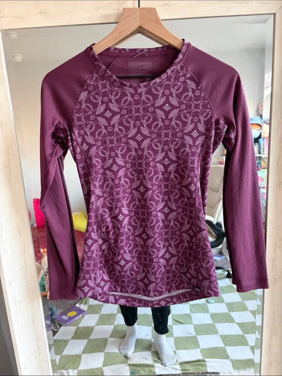 Patagonia Tops - Patagonia Plum Floral Performance Crew Tee